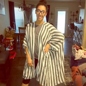 Black and Grey Kimono